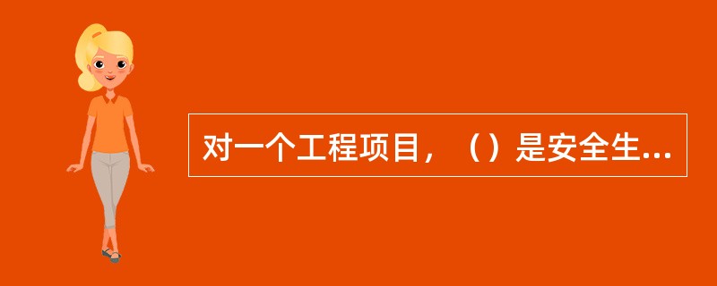 对一个工程项目，（）是安全生产第一责任人。