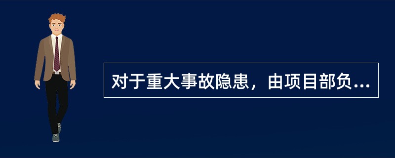 对于重大事故隐患，由项目部负责人或者有关人员立即组织整改。（ ）