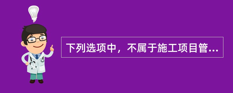 下列选项中，不属于施工项目管理组织的主要形式的是（）。