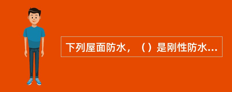 下列屋面防水，（）是刚性防水做法。