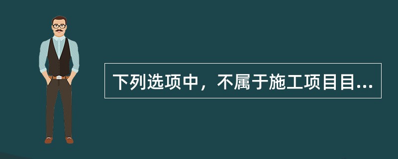 下列选项中，不属于施工项目目标控制问题的要素的是（ ）。