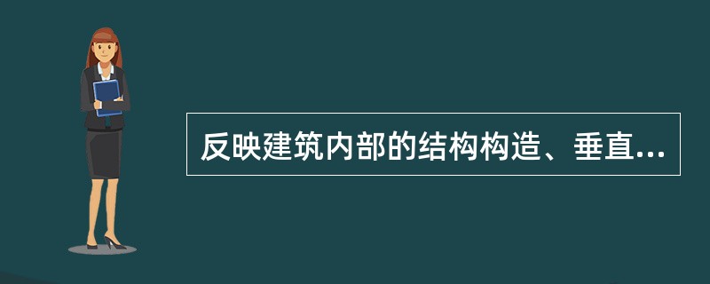 反映建筑内部的结构构造、垂直方向的分层情况、各层楼地面、屋顶的构造等情况的是（ ）。