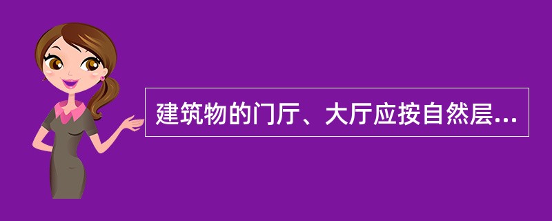 建筑物的门厅、大厅应按自然层计算建筑面积。（ ）。