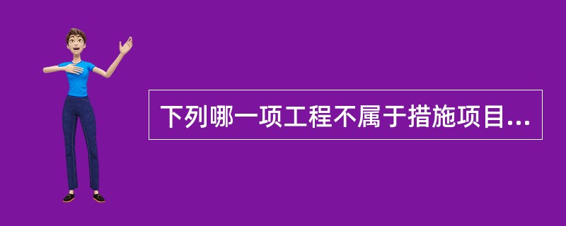 下列哪一项工程不属于措施项目（）。