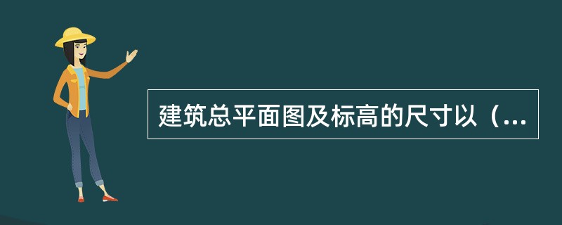 建筑总平面图及标高的尺寸以（ ）为单位。