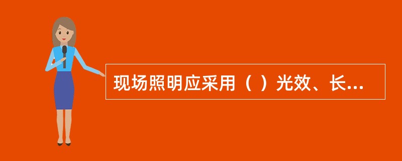 现场照明应采用（ ）光效、长寿命的照明光源。对需大面积照明的场所，应采用高压汞灯、高压钠灯或混光用的卤钨灯等。