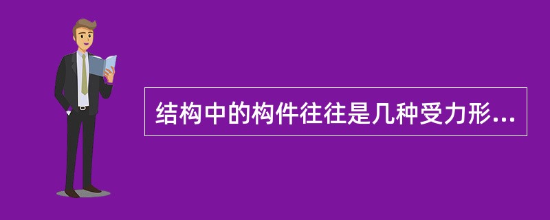 结构中的构件往往是几种受力形式的组合，如梁承受弯曲与（）,柱子受到压力与弯矩等。