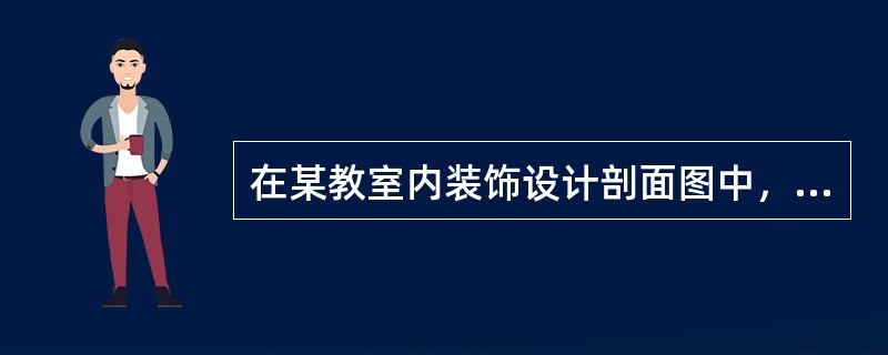 在某教室内装饰设计剖面图中，图例表示（）。