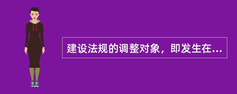 建设法规的调整对象，即发生在各种建设活动中的社会关系，包括建设活动中所发生的行政管理关系、（）及其相关的民事关系。