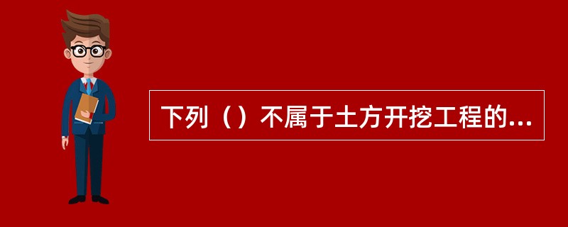 下列（）不属于土方开挖工程的质量检验的主控项目。