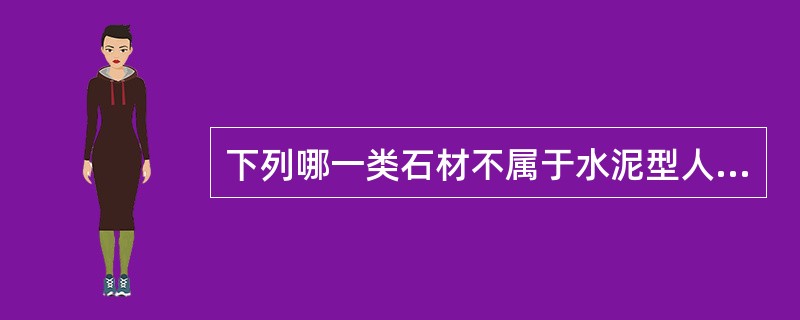 下列哪一类石材不属于水泥型人造石材（）。