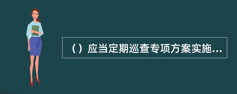 （）应当定期巡查专项方案实施情况。