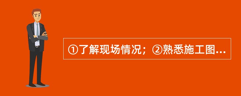 ①了解现场情况；②熟悉施工图纸；③编制基价直接费计算表；④列项计量；⑤编写编制说明；⑥计算预算造价；⑦计算定额直接费；⑧工料分析。以上有关施工图预算的编制工作中，其正确的编制步骤是（）。