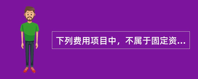 下列费用项目中，不属于固定资产其他费用的是（）。