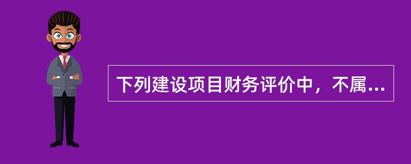下列建设项目财务评价中，不属于动态财务评价指标的是（）。