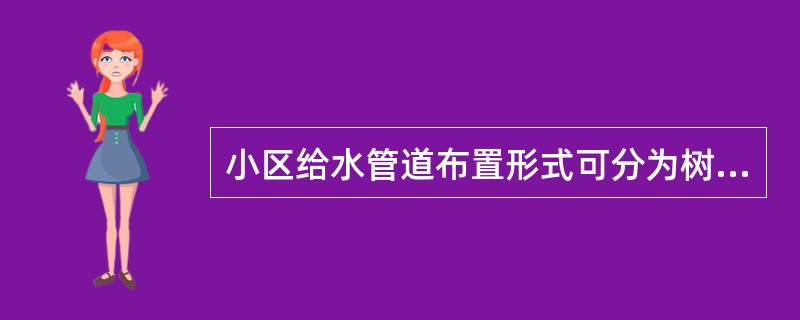 小区给水管道布置形式可分为树状管网和环状管网。