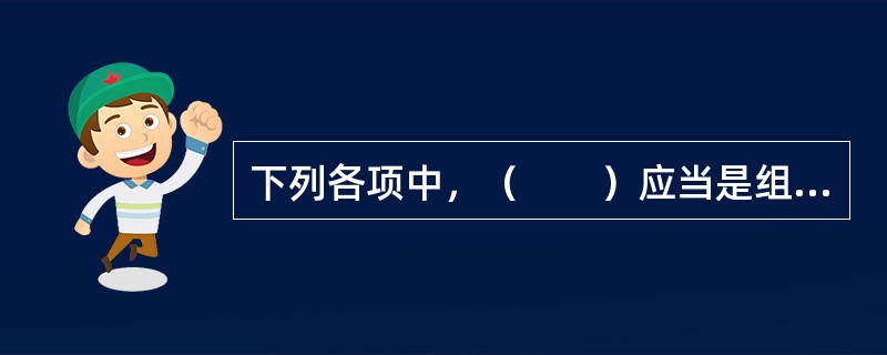 下列各项中，（　　）应当是组织的一个永恒目标。