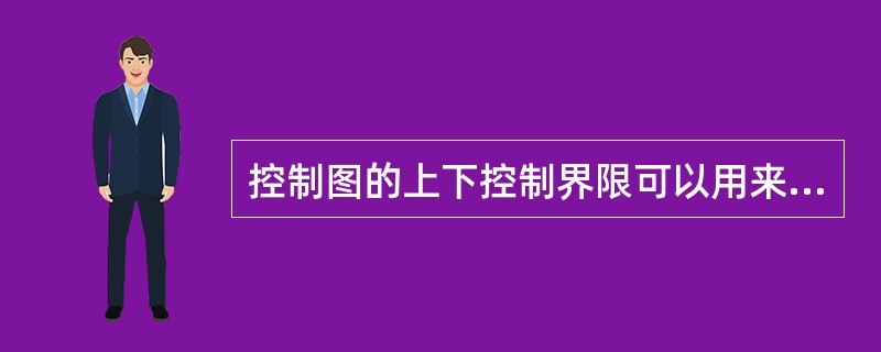 控制图的上下控制界限可以用来（　　）。