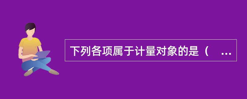 下列各项属于计量对象的是（　　）。