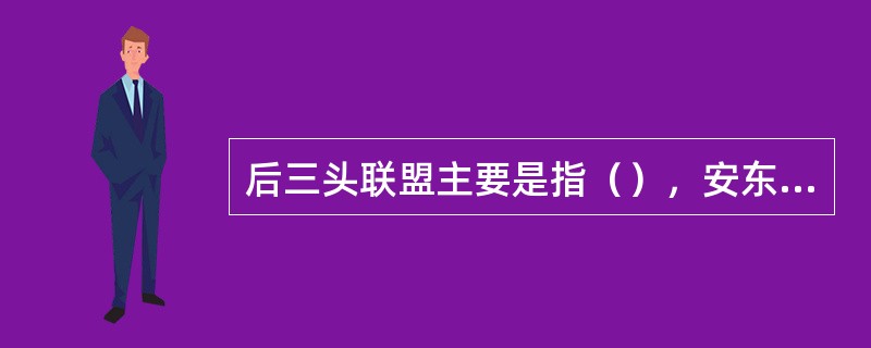 后三头联盟主要是指（），安东尼和（）联盟。