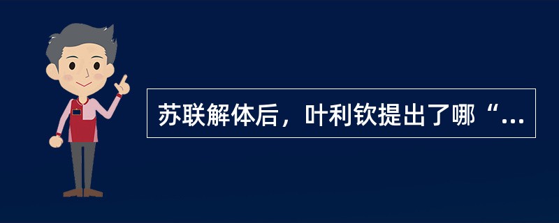 苏联解体后，叶利钦提出了哪“两不”：（）