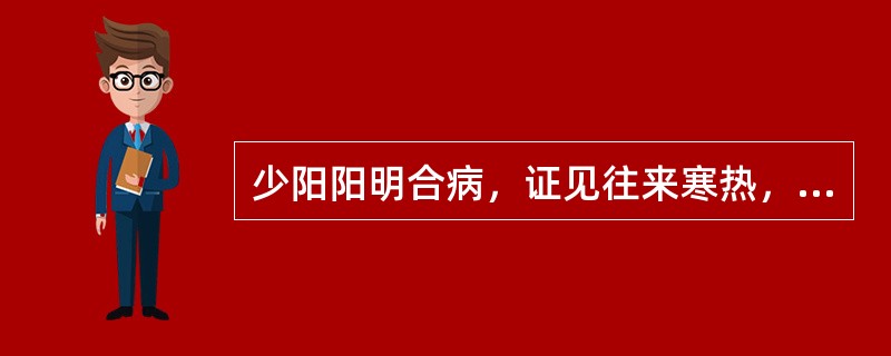 少阳阳明合病，证见往来寒热，胸胁苦满，呕不止，郁郁微烦，心下痞硬，或心下满痛，大