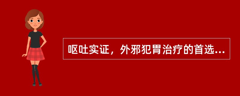 呕吐实证，外邪犯胃治疗的首选方剂为（）