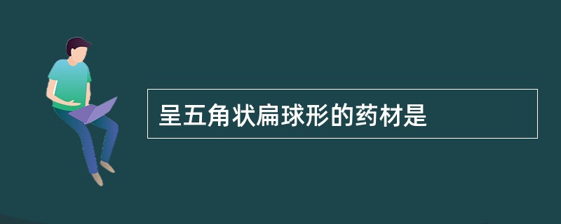 呈五角状扁球形的药材是