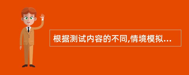 根据测试内容的不同,情境模拟测试可分为( ).