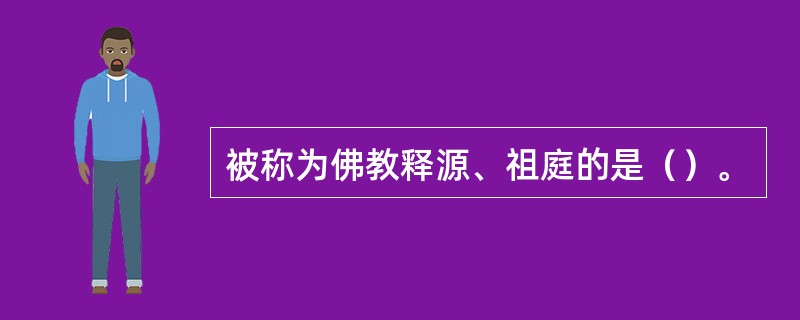 被称为佛教释源、祖庭的是（）。