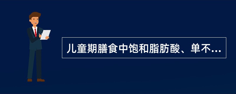 儿童期膳食中饱和脂肪酸、单不饱和脂肪酸和多不饱和脂肪酸的适宜比例县( )。