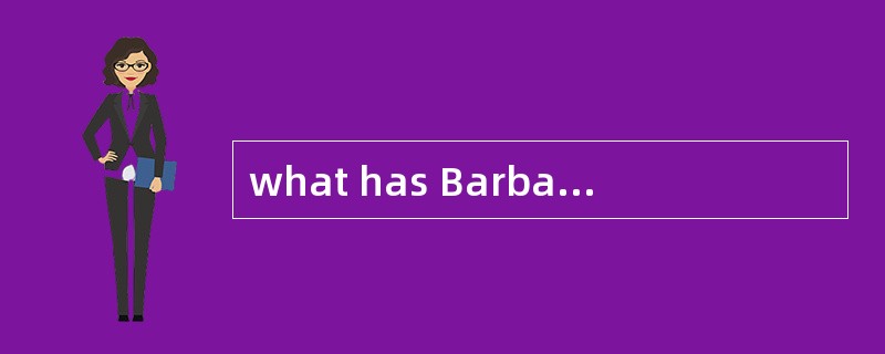 what has Barbara got in her suitcase?