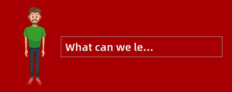 What can we learn from the last two para