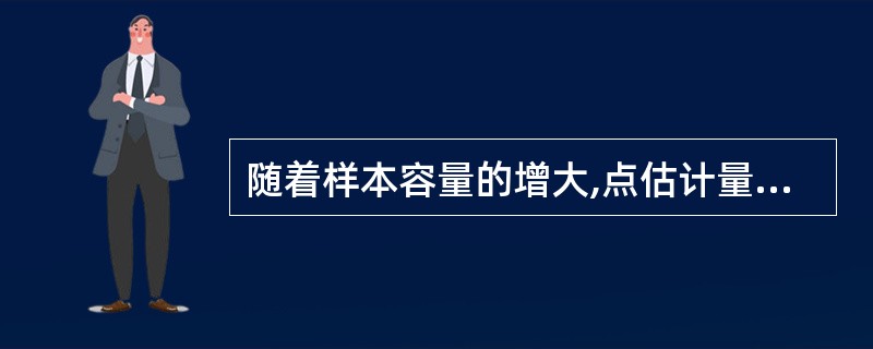 随着样本容量的增大,点估计量的值越来越接近被估计总体参数的真实值,这种性质是估计