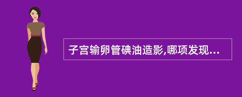 子宫输卵管碘油造影,哪项发现不符合结核