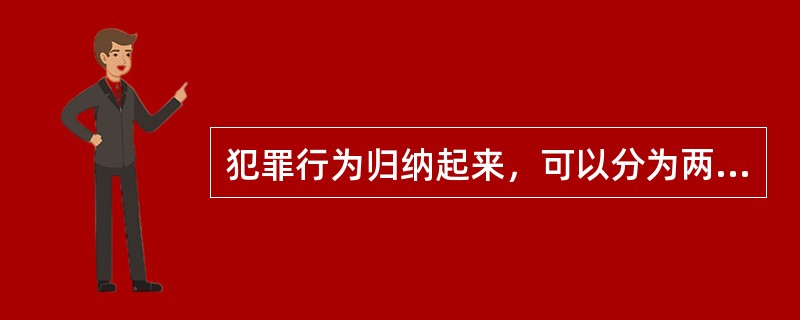 犯罪行为归纳起来，可以分为两种基本形式，即（）