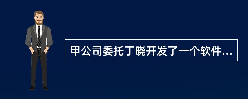 甲公司委托丁晓开发了一个软件，该软件的著作权（）
