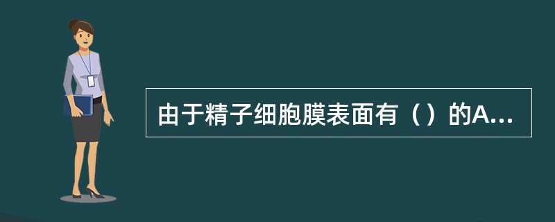 由于精子细胞膜表面有（）的ABO血型物质，可利用（）检测精斑的ABO血型。 -