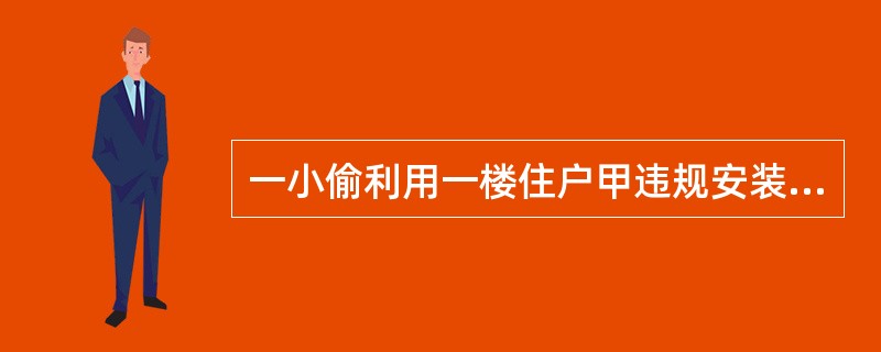 一小偷利用一楼住户甲违规安装的防盗网,进入二楼住户乙的室内,行窃过程中将乙打伤。
