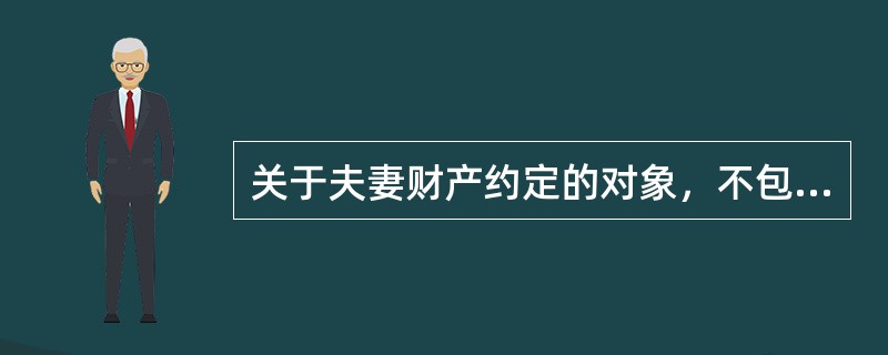 关于夫妻财产约定的对象，不包括（）。