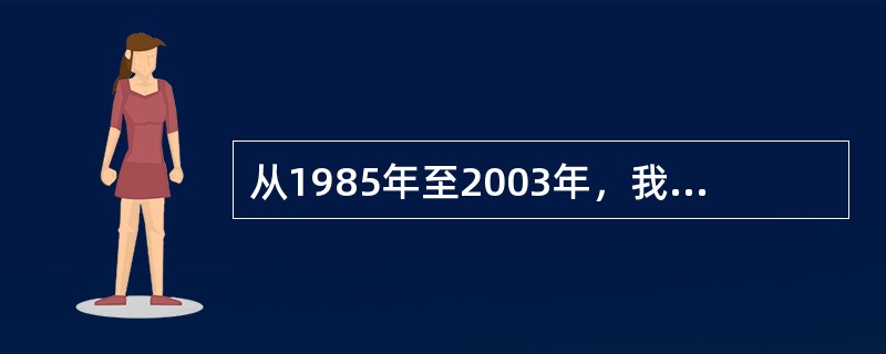 从1985年至2003年，我国累计专利申请量最少的是（）a