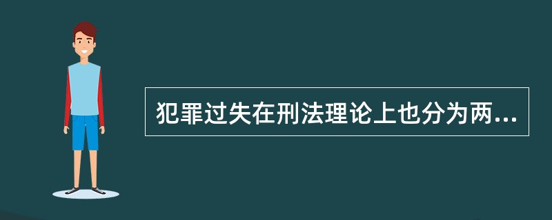 犯罪过失在刑法理论上也分为两类：
