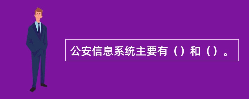 公安信息系统主要有（）和（）。