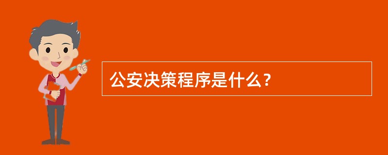 公安决策程序是什么？