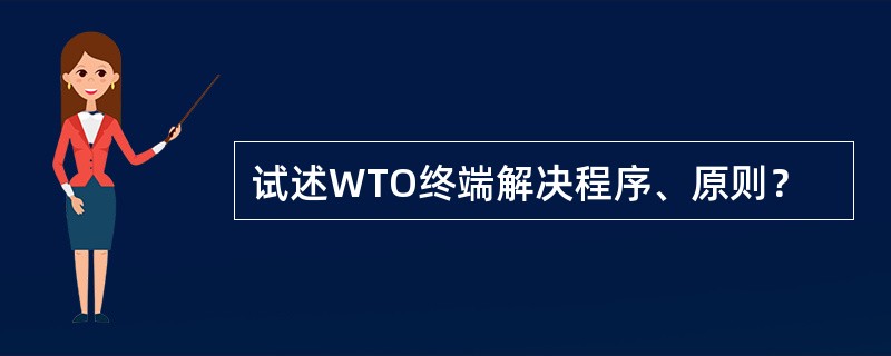 试述WTO终端解决程序、原则？