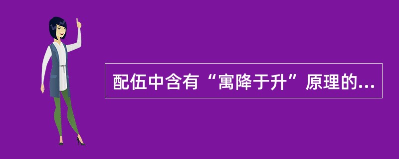 配伍中含有“寓降于升”原理的方剂是( )。