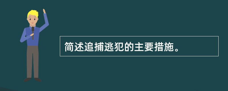 简述追捕逃犯的主要措施。