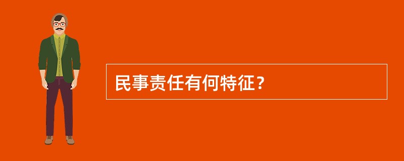 民事责任有何特征？