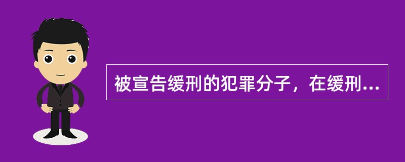 被宣告缓刑的犯罪分子，在缓刑考验期限内，如果违反法律、行政法规或国务院公安部门有