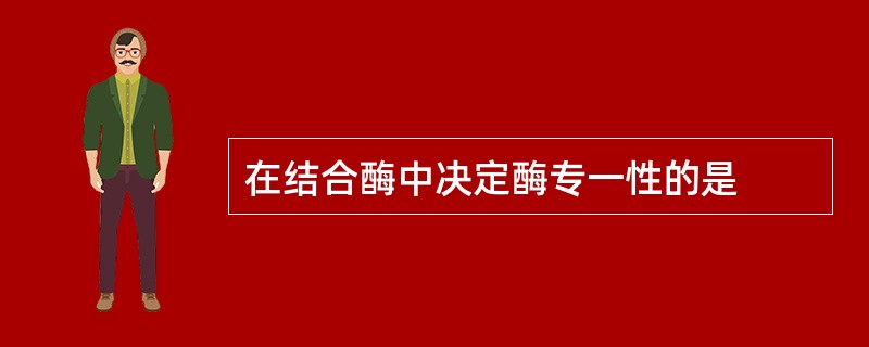 在结合酶中决定酶专一性的是